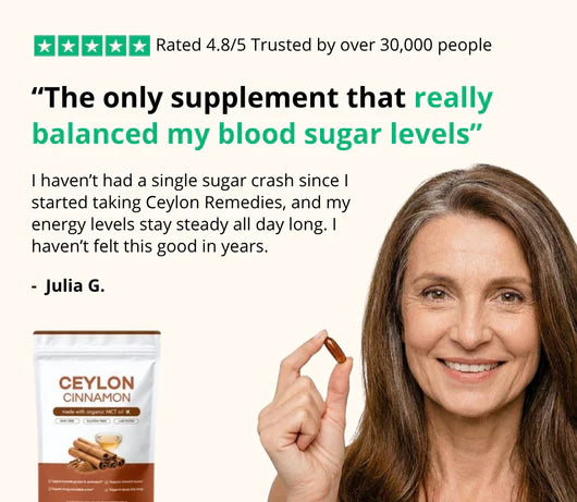 Ceylon Cinnamon (equivalent to 7,200 mg) infused with MCT oil